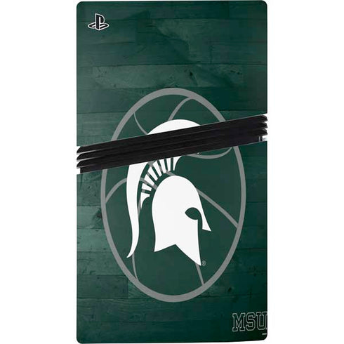 Michigan State University Basketball Courtside PS5 Pro Disk Bundle  Skin